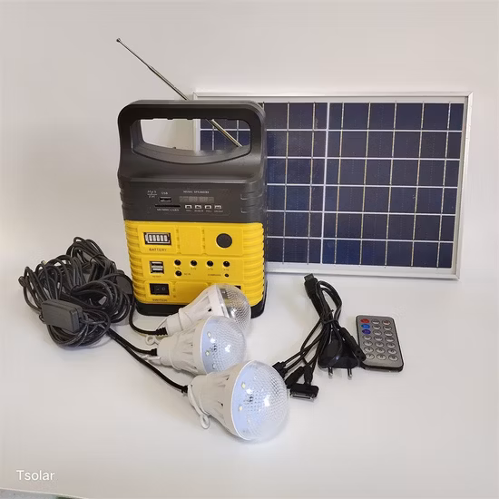 Radio con sistema doméstico de energía solar